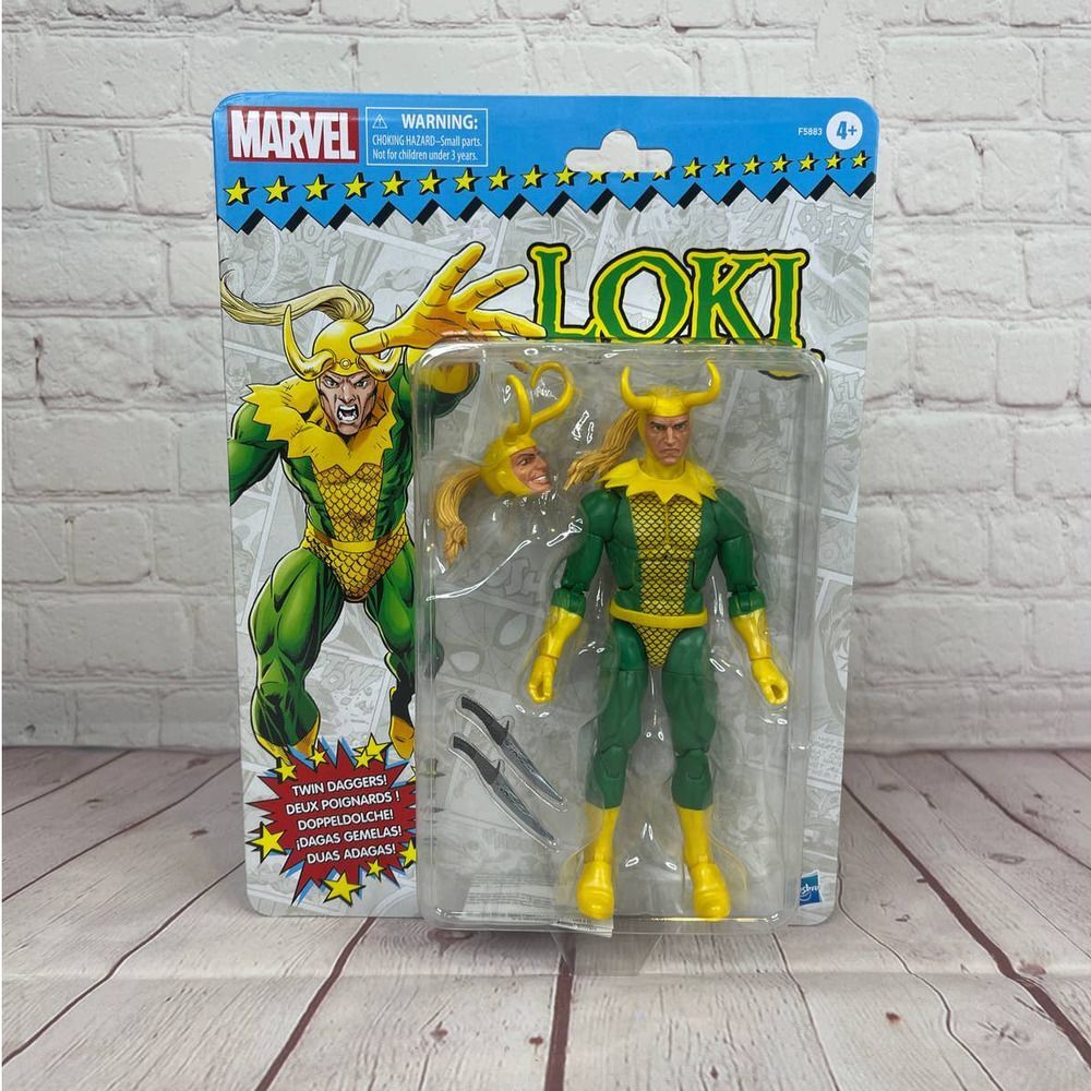 Marvel Legends Retro Series Loki 6" Scale Action Figure Hasbro
